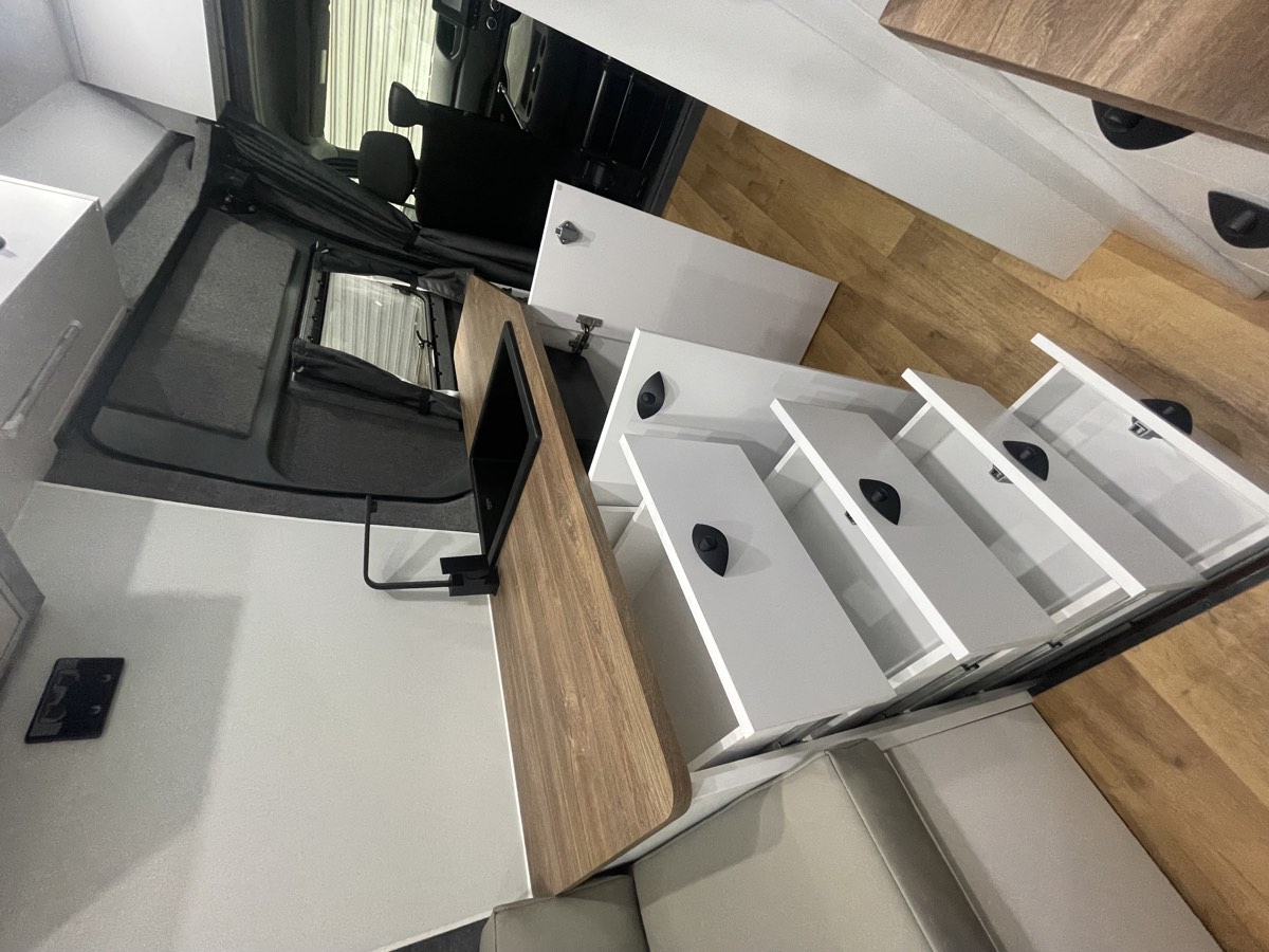 Caravan refurbishment work at Focus RV Campbellfield workshop