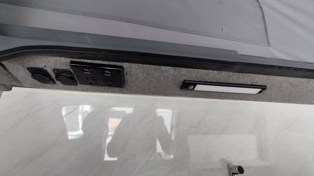 Renault Trafic pop-top conversion on the Focus RV workshop floor